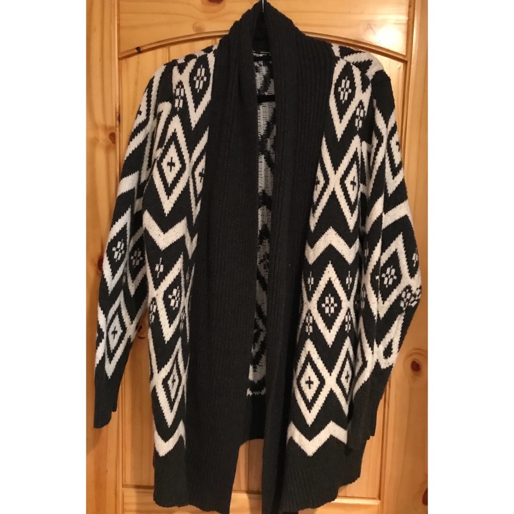 Aztec chunky knit sweater